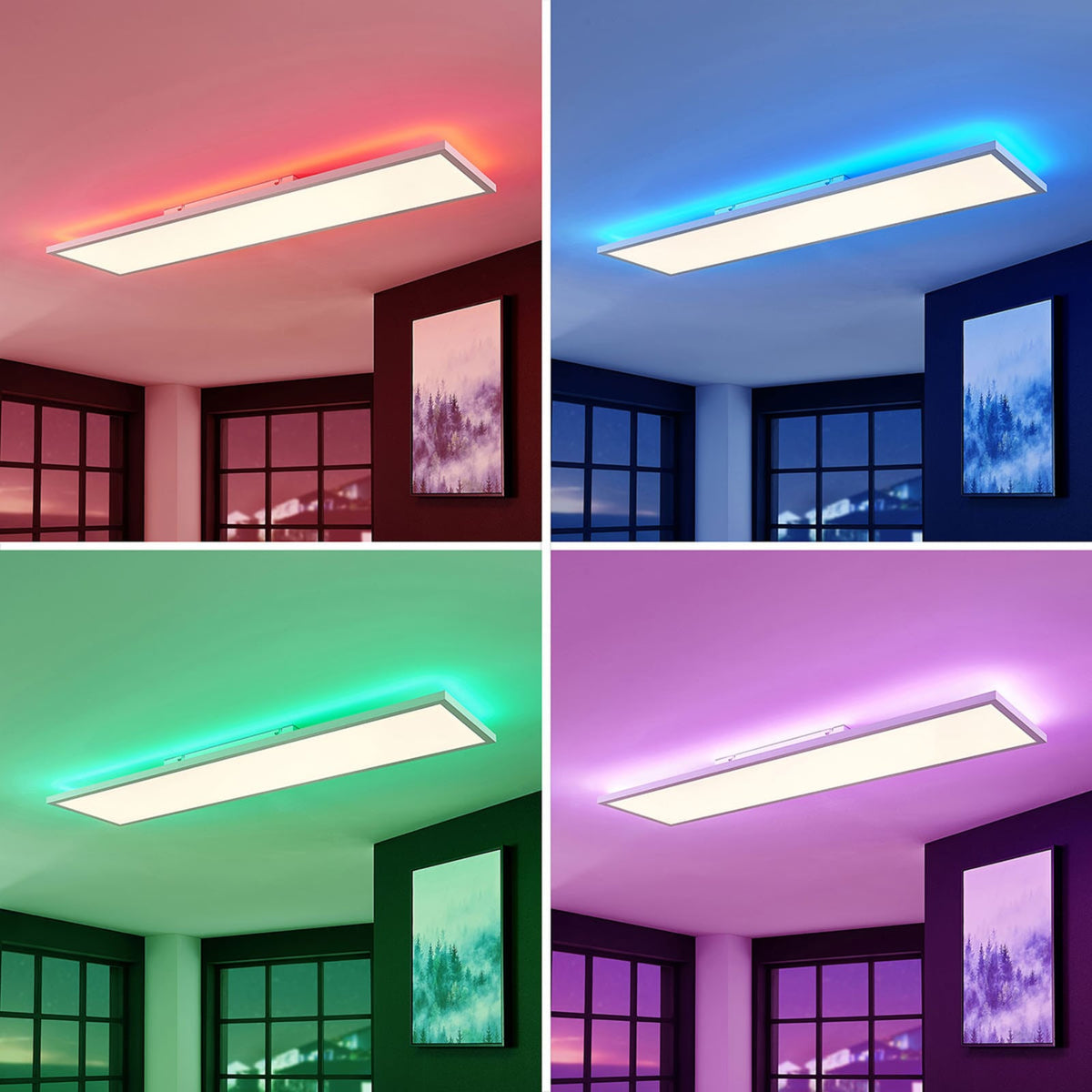 Nærbilde av fjernkontroll til LED-panel Brenda CCT RGB dimbar 120x30 cm