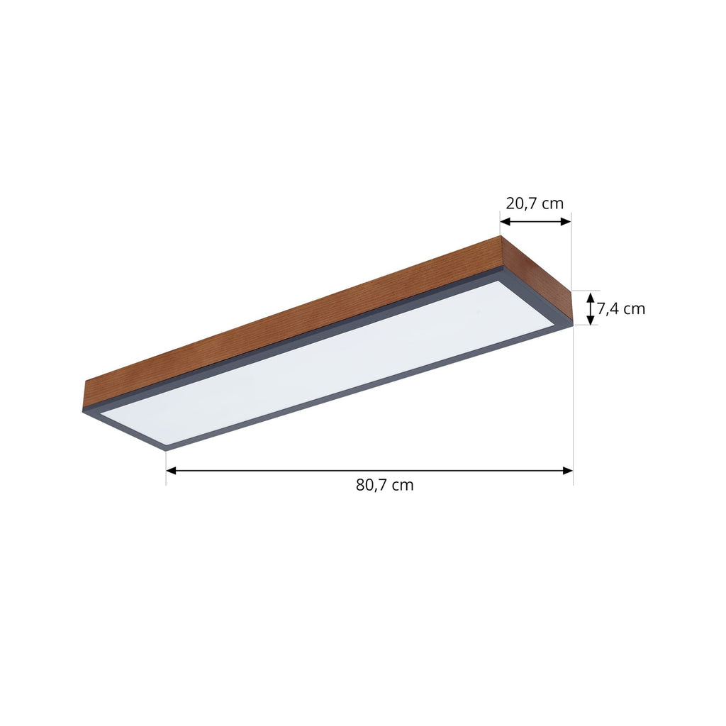 Nærbilde av fjernkontroll til LED taklampe Laviona CCT med fjernkontroll 80 cm grafitt