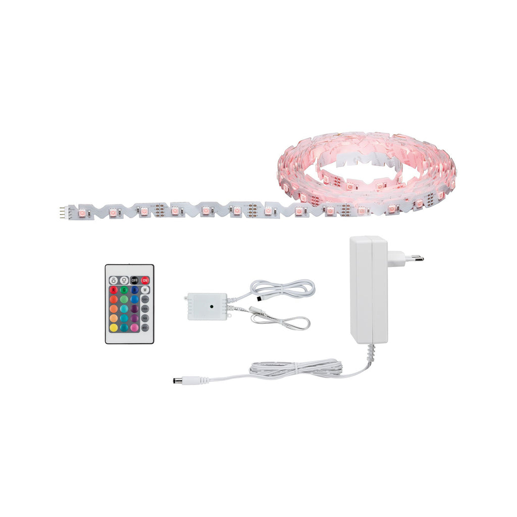 FlexLED 3D LED-stripe sett RGB 500 cm dimbar installasjonseksempel