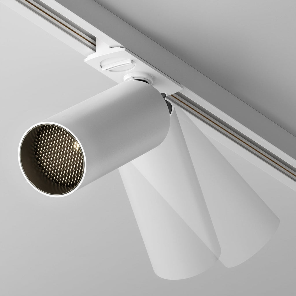 Detalj av Focus LED-spot for skinnesystem dimbar hvit 12W 3000K
