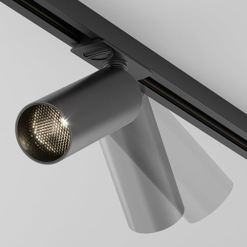Focus LED-spot for skinnesystem dimbar svart 12W 3000K bakside