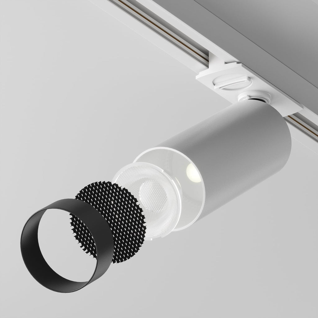 Focus LED-spot for skinnesystem dimbar hvit 12W 4000K montert