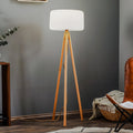 Gulvlampe Chloe trebein tre hvit IP65 dimbar 140 cm forfra