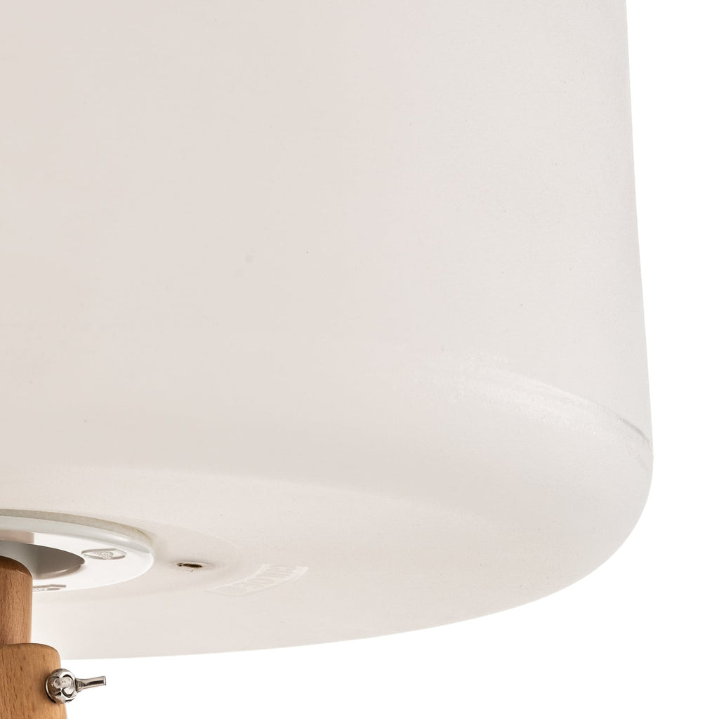 Gulvlampe Chloe trebein tre hvit IP65 dimbar 140 cm nærbilde av trebein