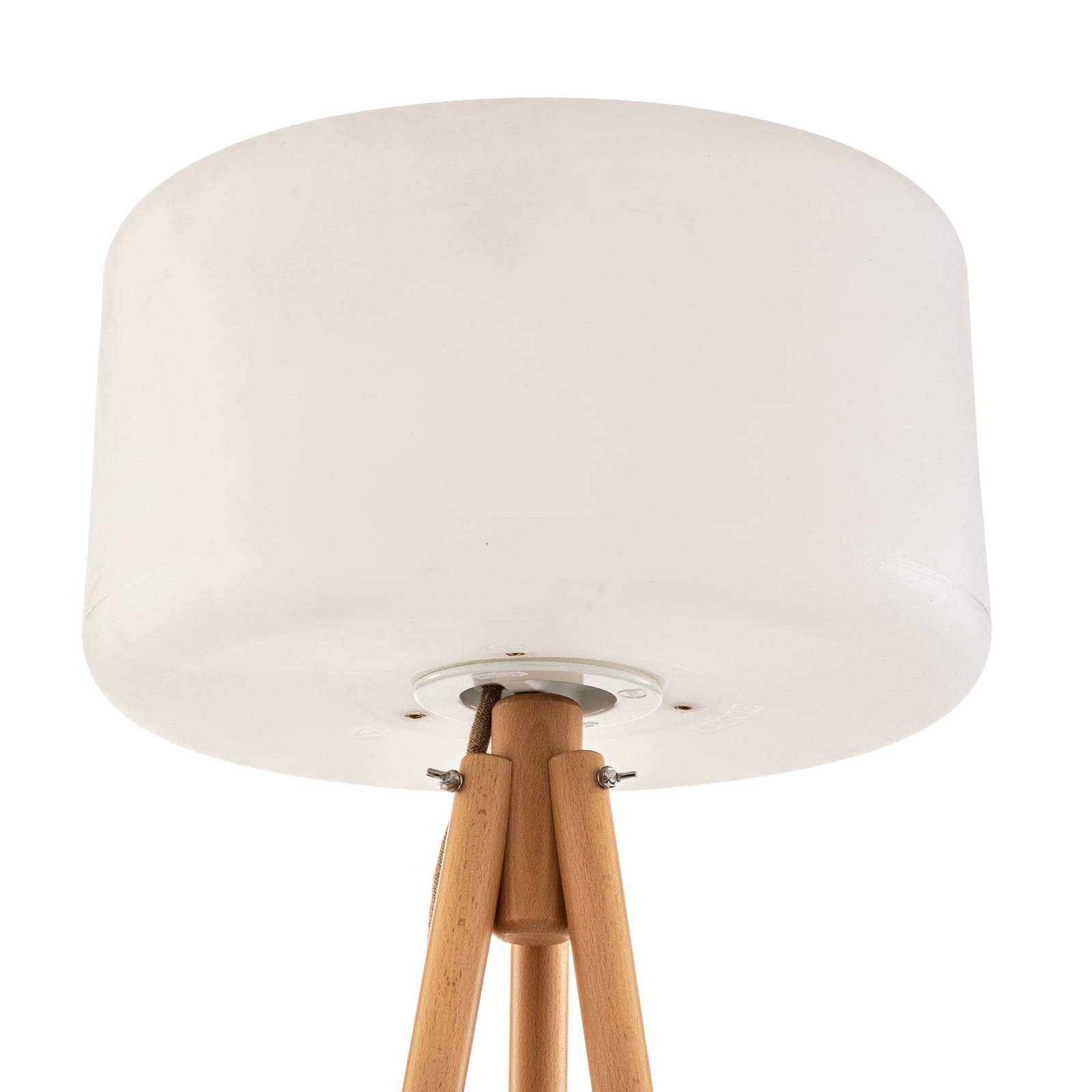 Gulvlampe Chloe trebein tre hvit IP65 dimbar 140 cm med fjernkontroll