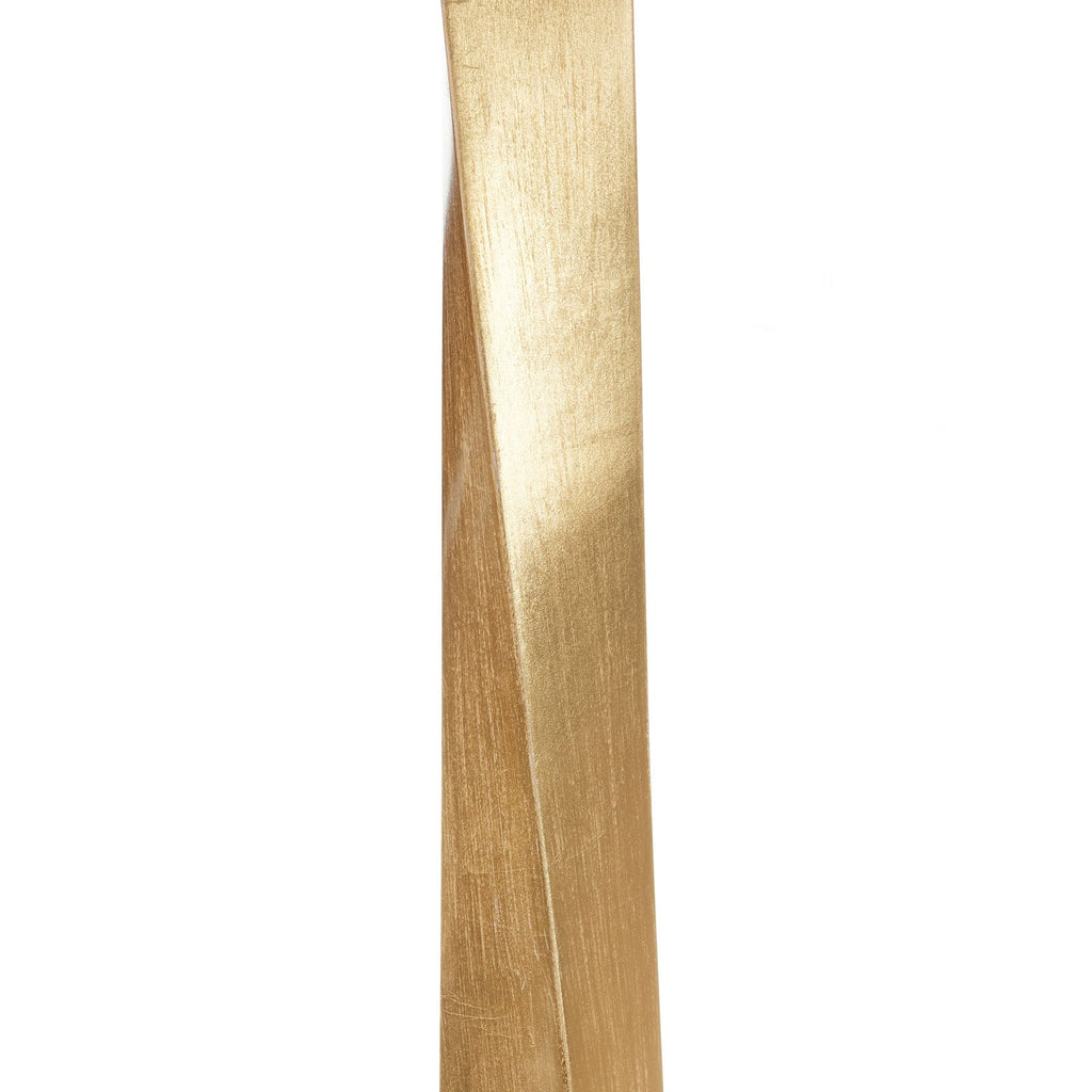 Sidebilde av Gulvlampe Deco silke valnøtt gull beige
