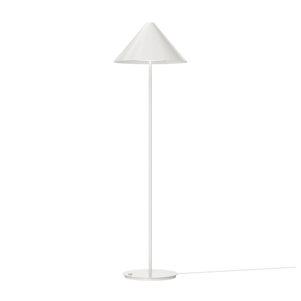 Bakside av Gulvlampe Keglen dim-to-warm aluminium hvit Ø40 cm