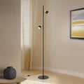 Gulvlampe Kevin 2-lys svart/gull GU10 161 cm forfra