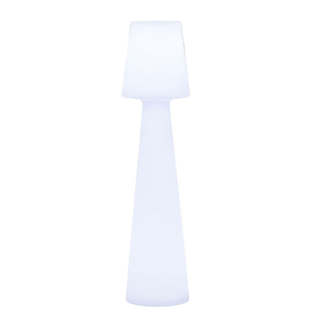 Gulvlampe Lola plast hvit varmhvit IP65 H110 cm montert