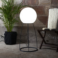 Gulvlampe Mallorca kuleformet svart/hvit IP65 95 cm forfra
