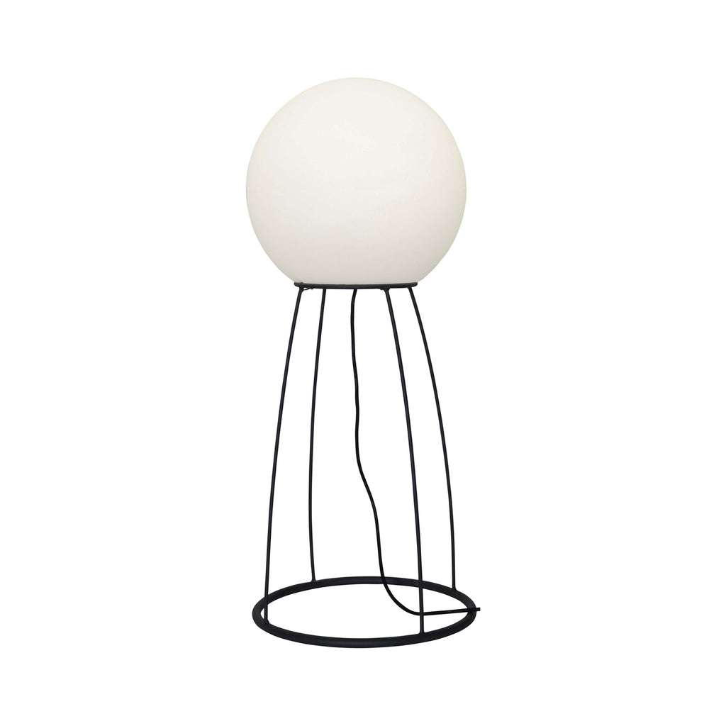 Detalj av Gulvlampe Mallorca kuleformet svart/hvit IP65 95 cm