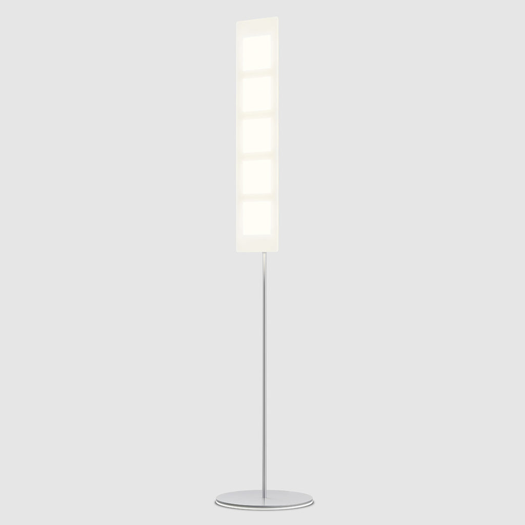 Gulvlampe OMLED One f5 OLED dimbar rustfritt stål svart side