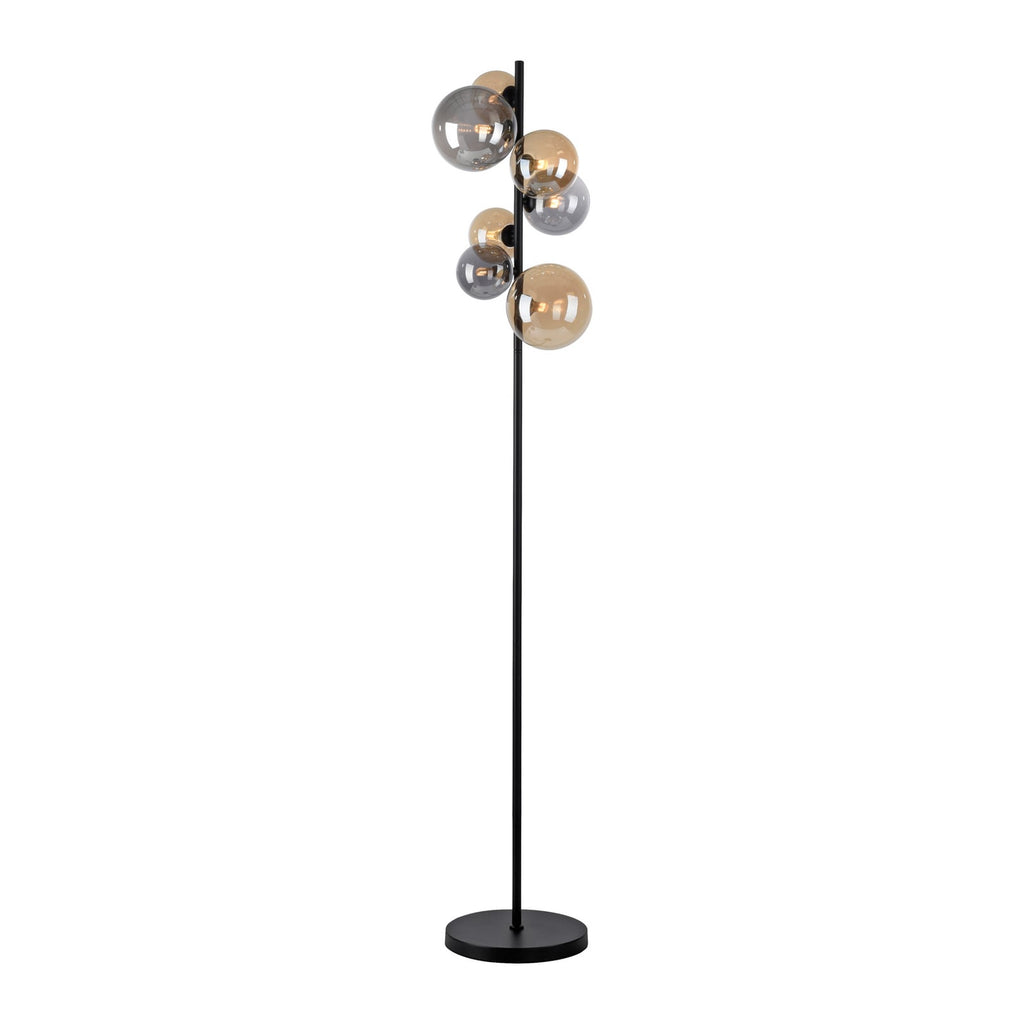Gulvlampe Popsicle 7-lys glass G9 155 cm svart kabel og bryter