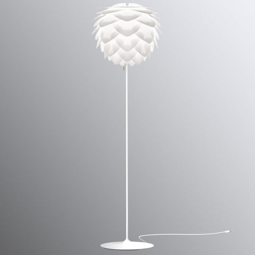 Gulvlampe Silvia medium hvit E27 Ø45 cm 165 cm front