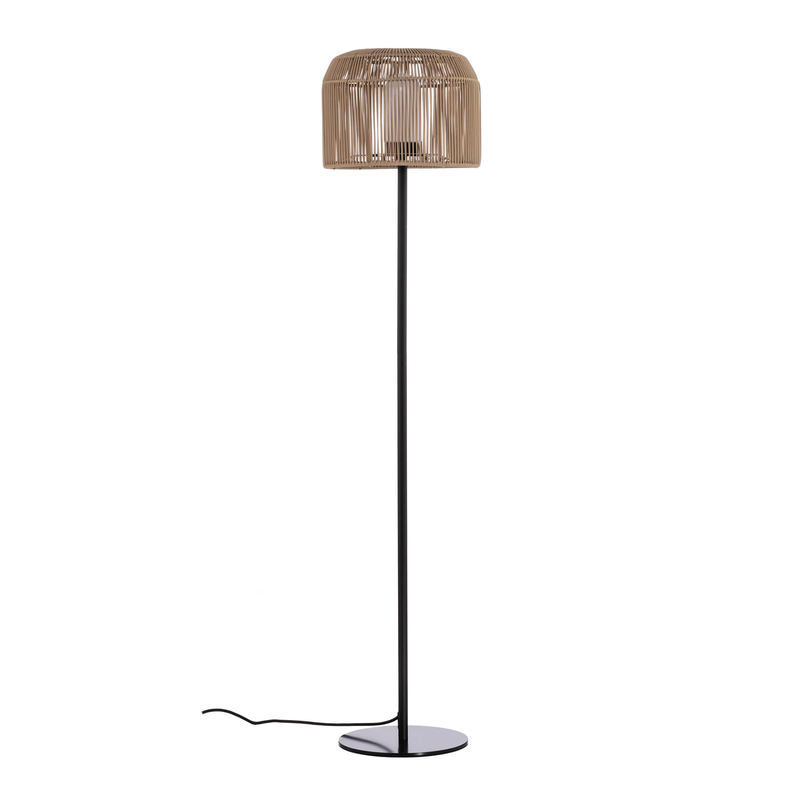 Gulvlampe Solvindor terrasse khaki plast detalj av skjerm