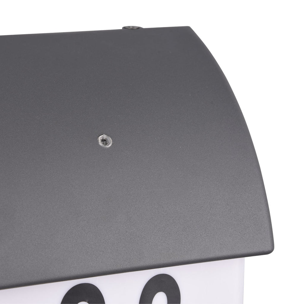 Sidevisning av Husnummerbelysning Mersey med skumringssensor IP44 E14