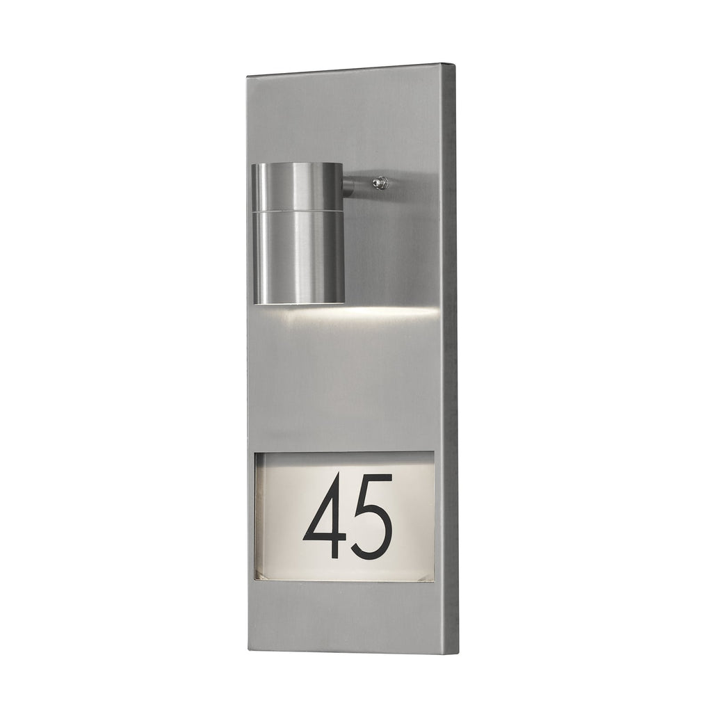 Husnummerbelysning Modena 7655 rustfritt stål sideprofil