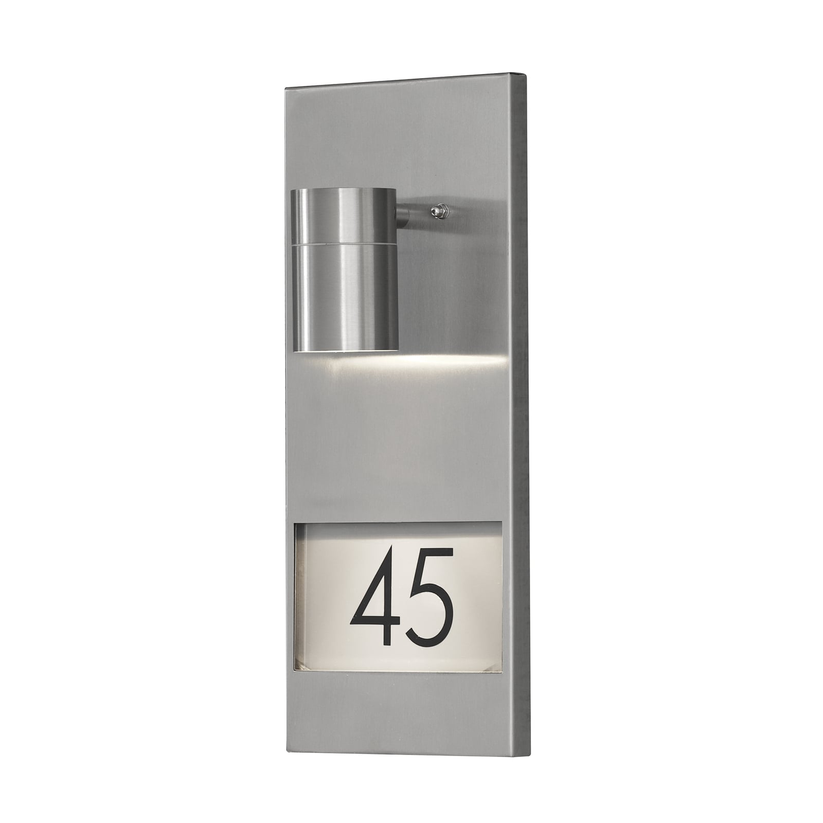 Husnummerbelysning Modena 7655 rustfritt stål sideprofil