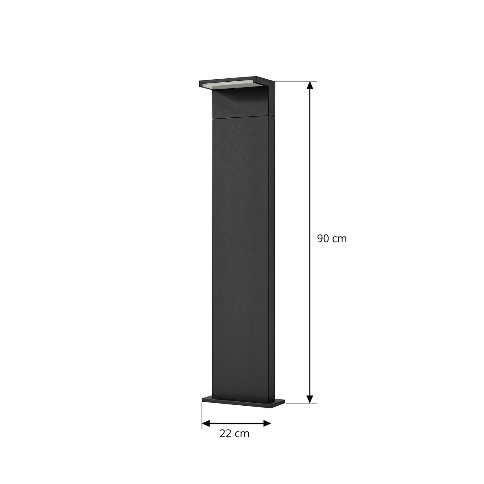 Iberion LED sti-lampe aluminium antrasitt nærbilde
