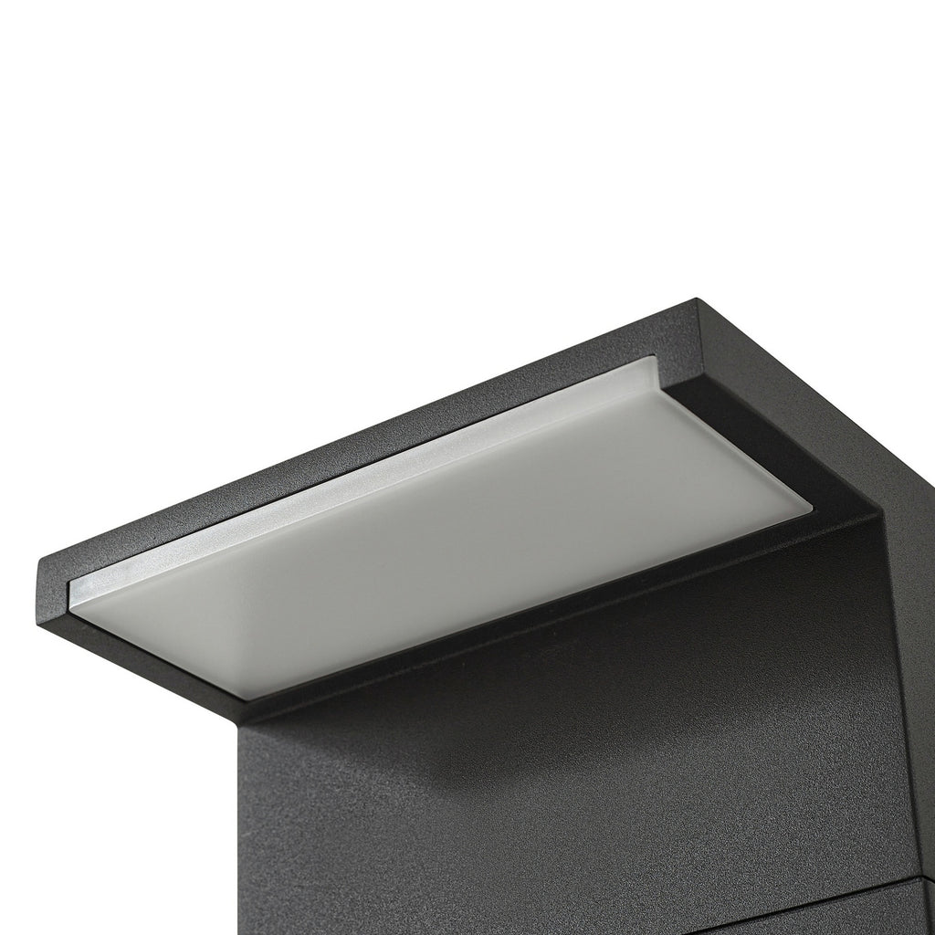 Iberion LED sti-lampe aluminium antrasitt i bruk utendørs