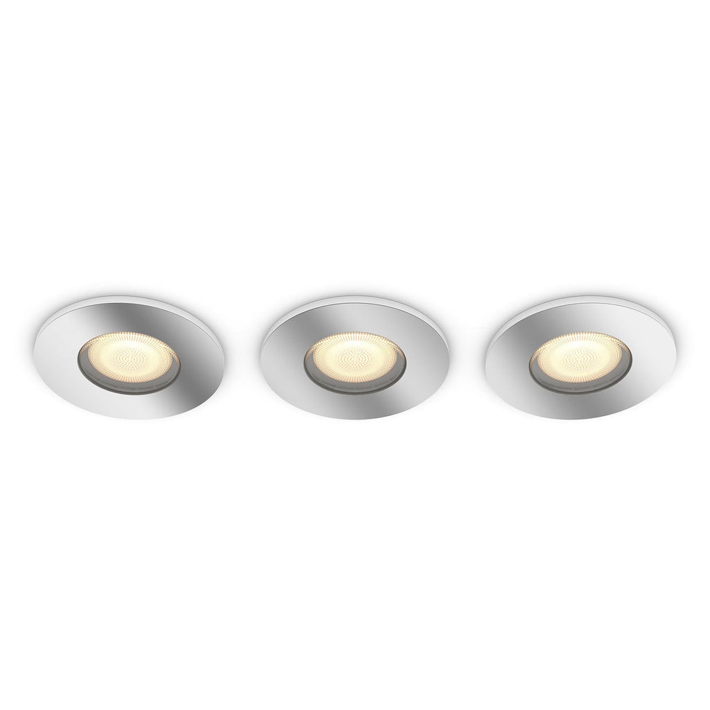 Innbyggingsspot Adore 3-pk GU10 dimbar CCT IP44 - Philips Hue forfra