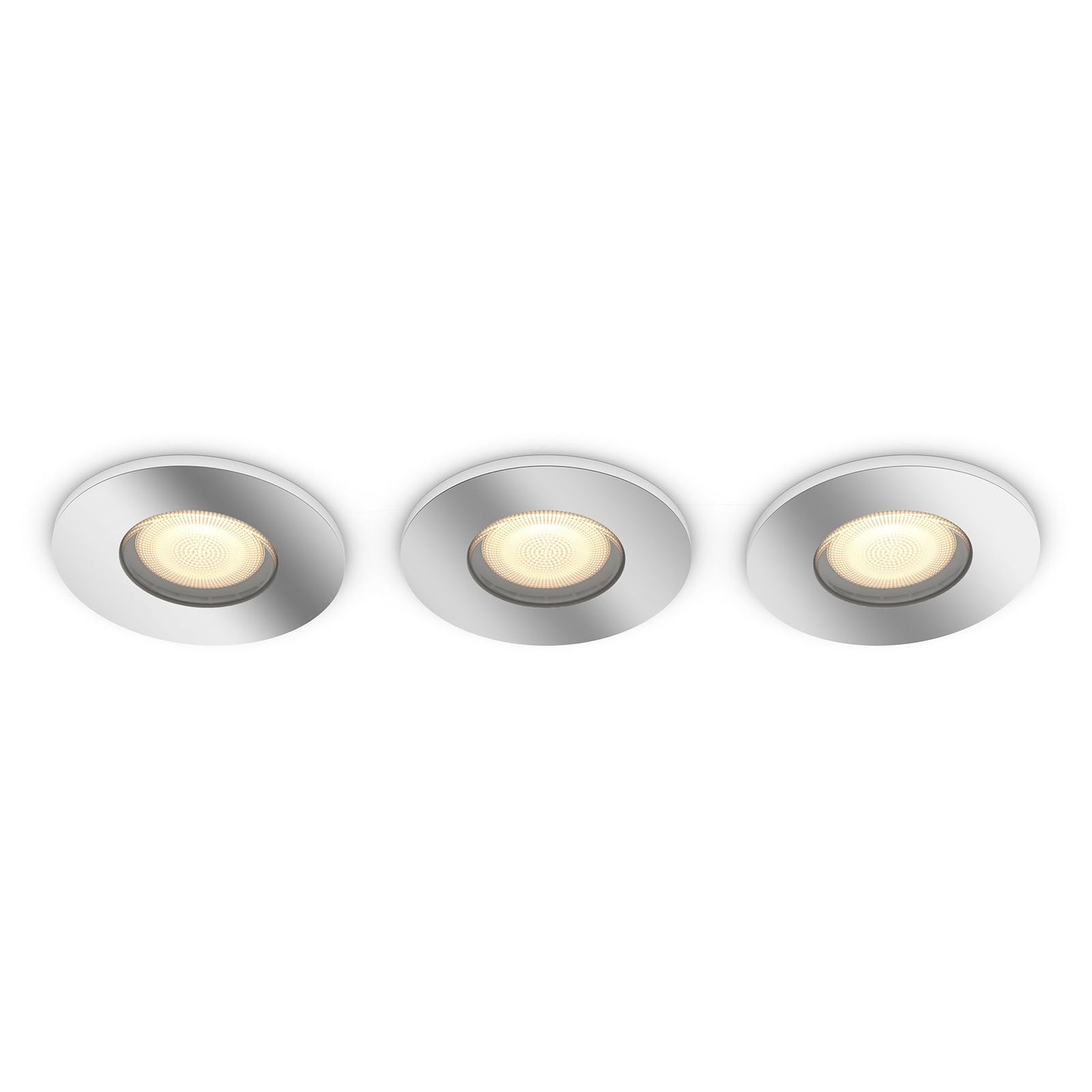 Innbyggingsspot Adore 3-pk GU10 dimbar CCT IP44 - Philips Hue forfra
