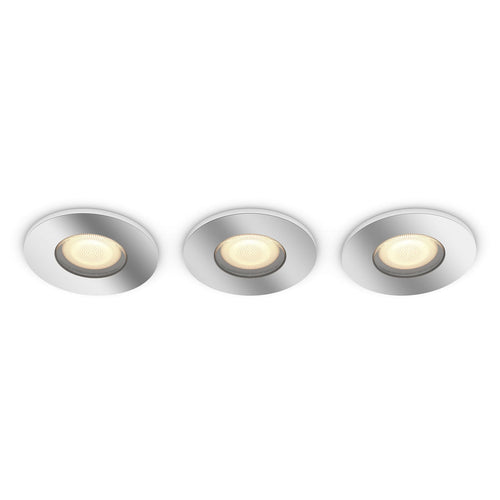 Innbyggingsspot Adore 3-pk GU10 dimbar CCT IP44 - Philips Hue forfra