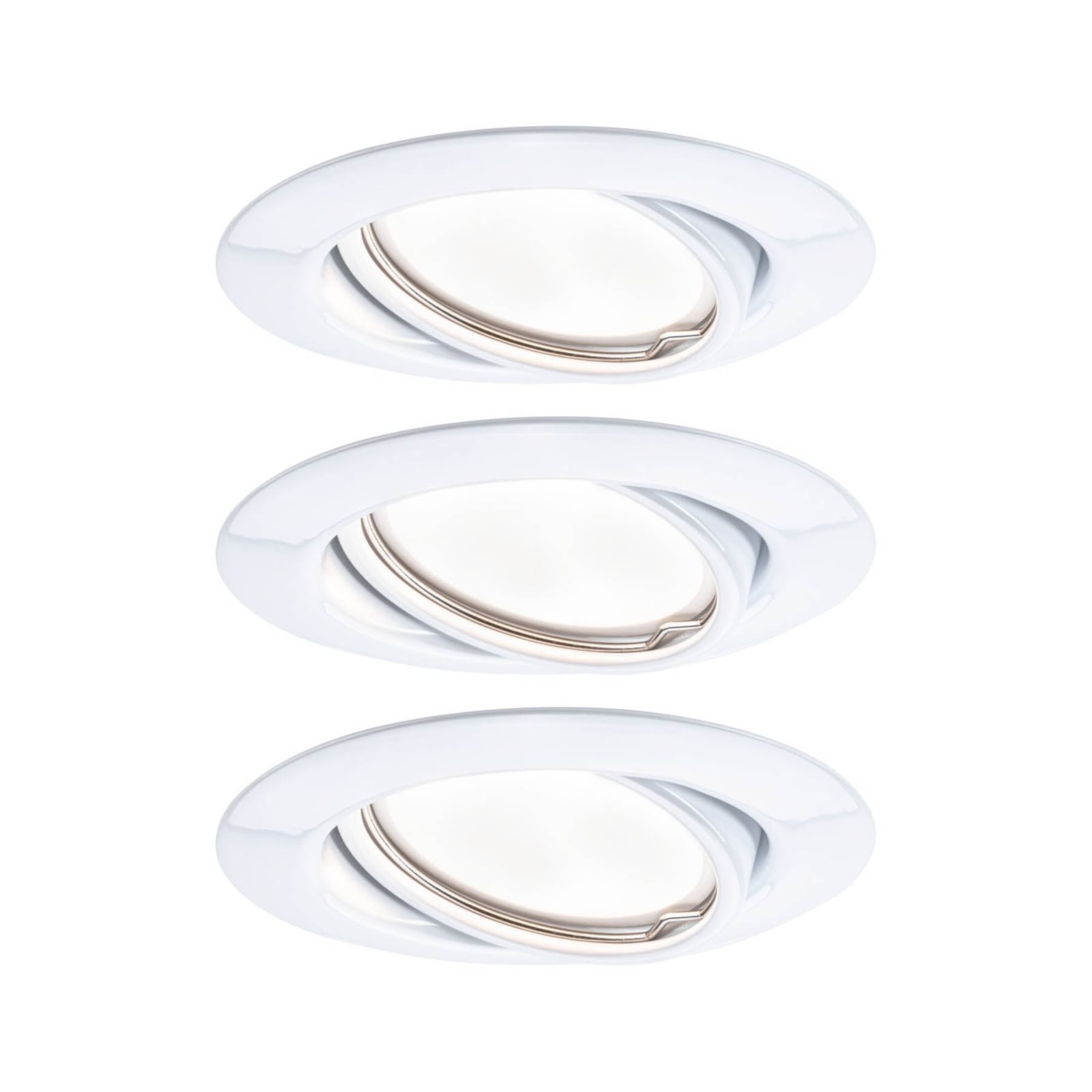 Innbyggingsspot Base GU10 3-pack hvit 5W varmhvit forfra