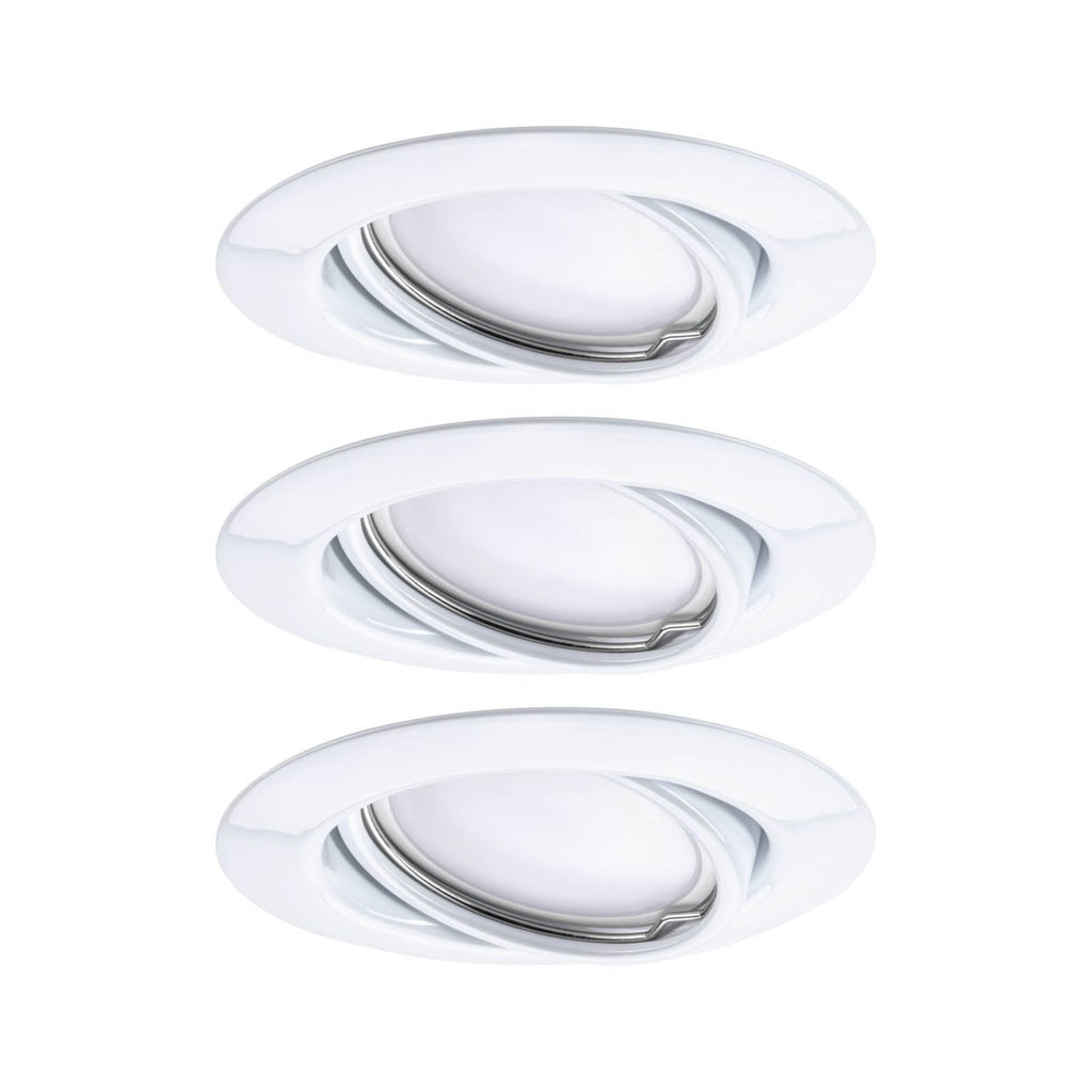 Innbyggingsspot Base GU10 3-pack hvit 5W varmhvit bakside