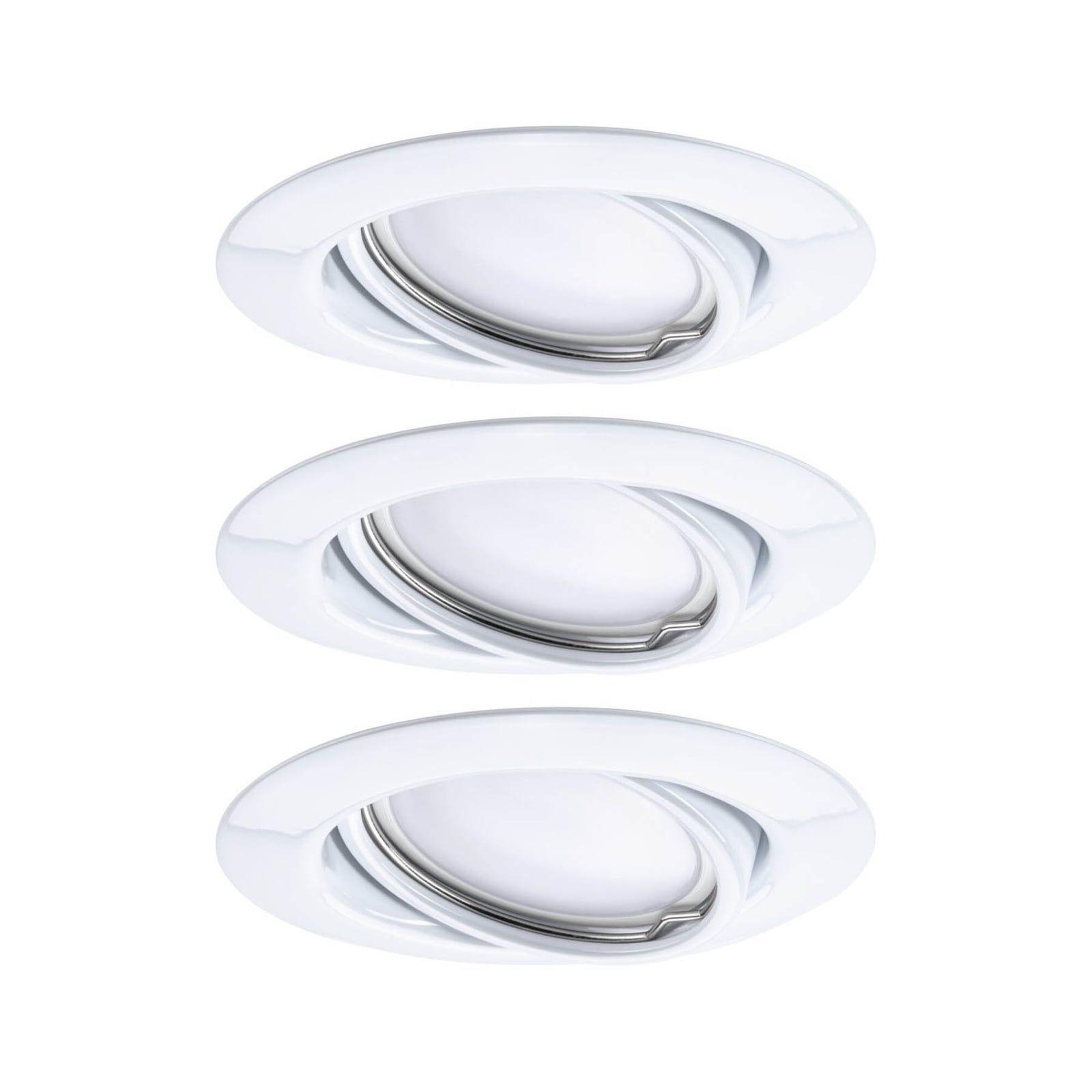 Innbyggingsspot Base GU10 3-pack hvit 5W varmhvit bakside