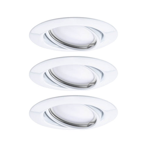 Innbyggingsspot Base GU10 3-pack hvit 5W varmhvit bakside