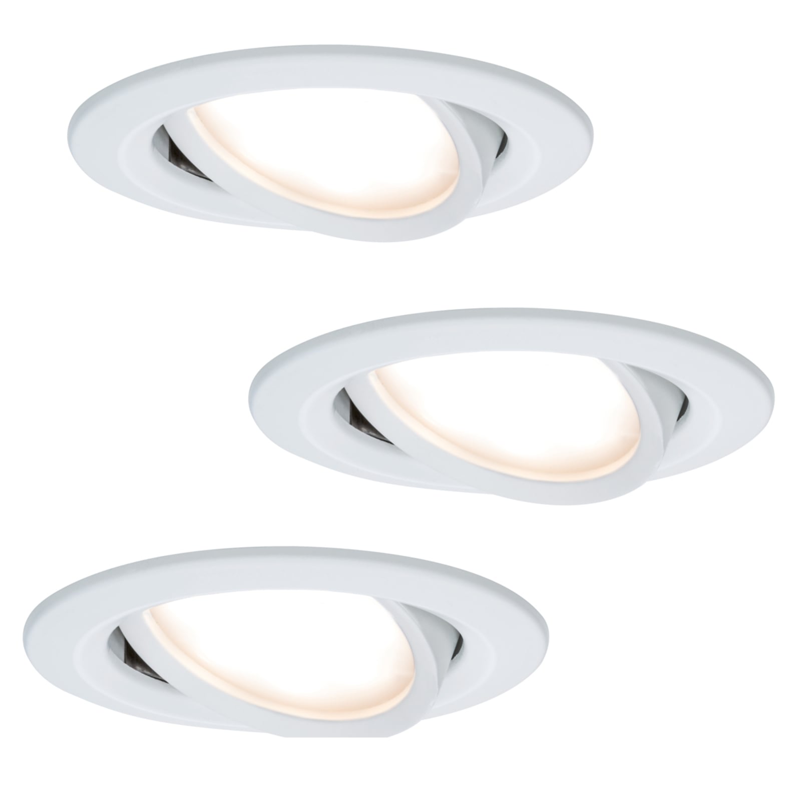 Innbyggingsspot Coin Slim LED dimbar hvit matt front