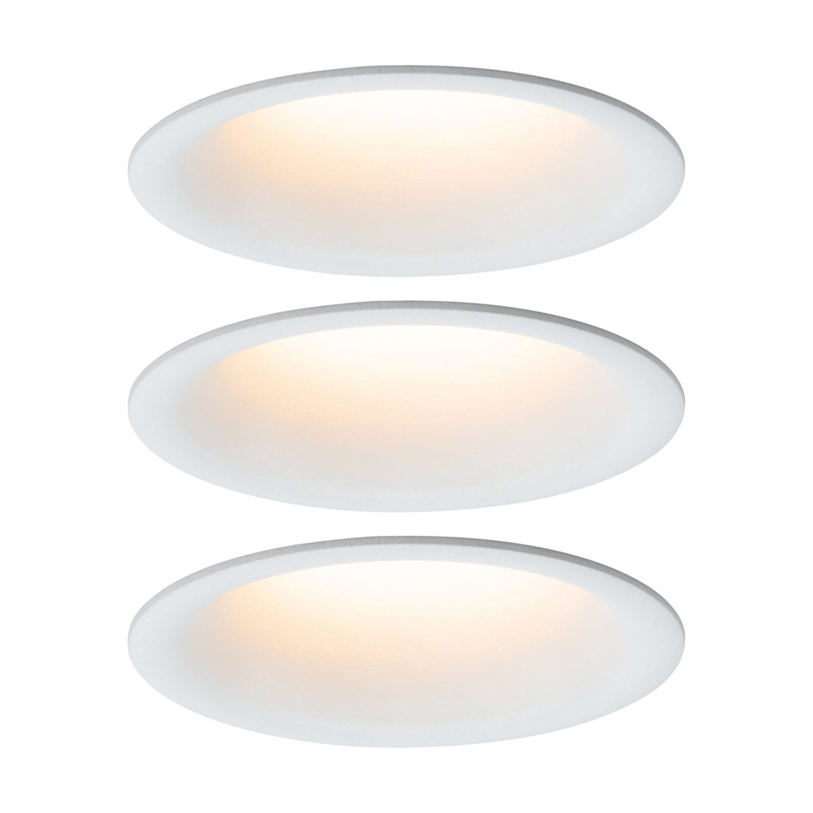 Innbyggingsspot Cymbal warmdim matt hvit forfra
