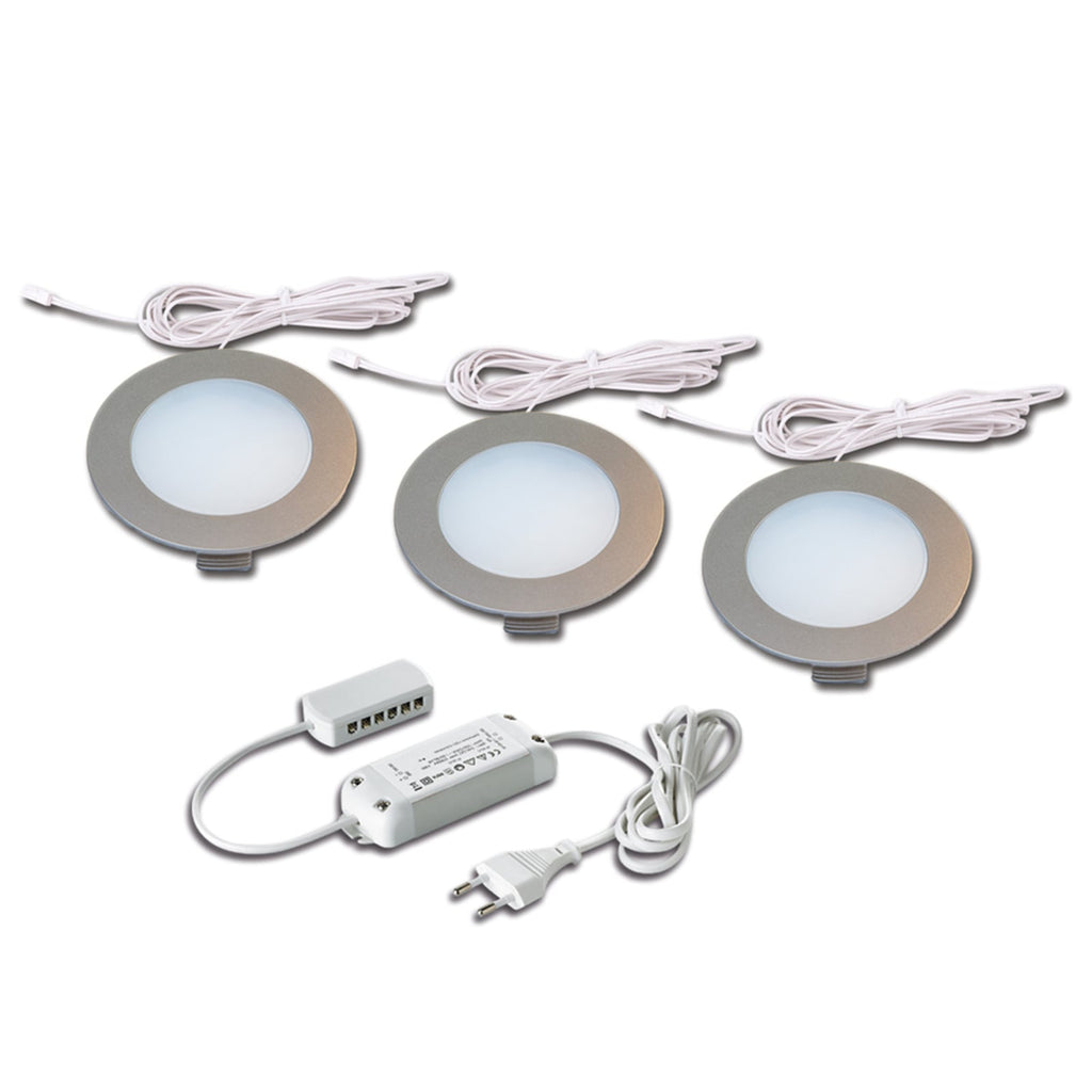 Innbyggingsspot FR 78-LED 3er sett bakside og montering