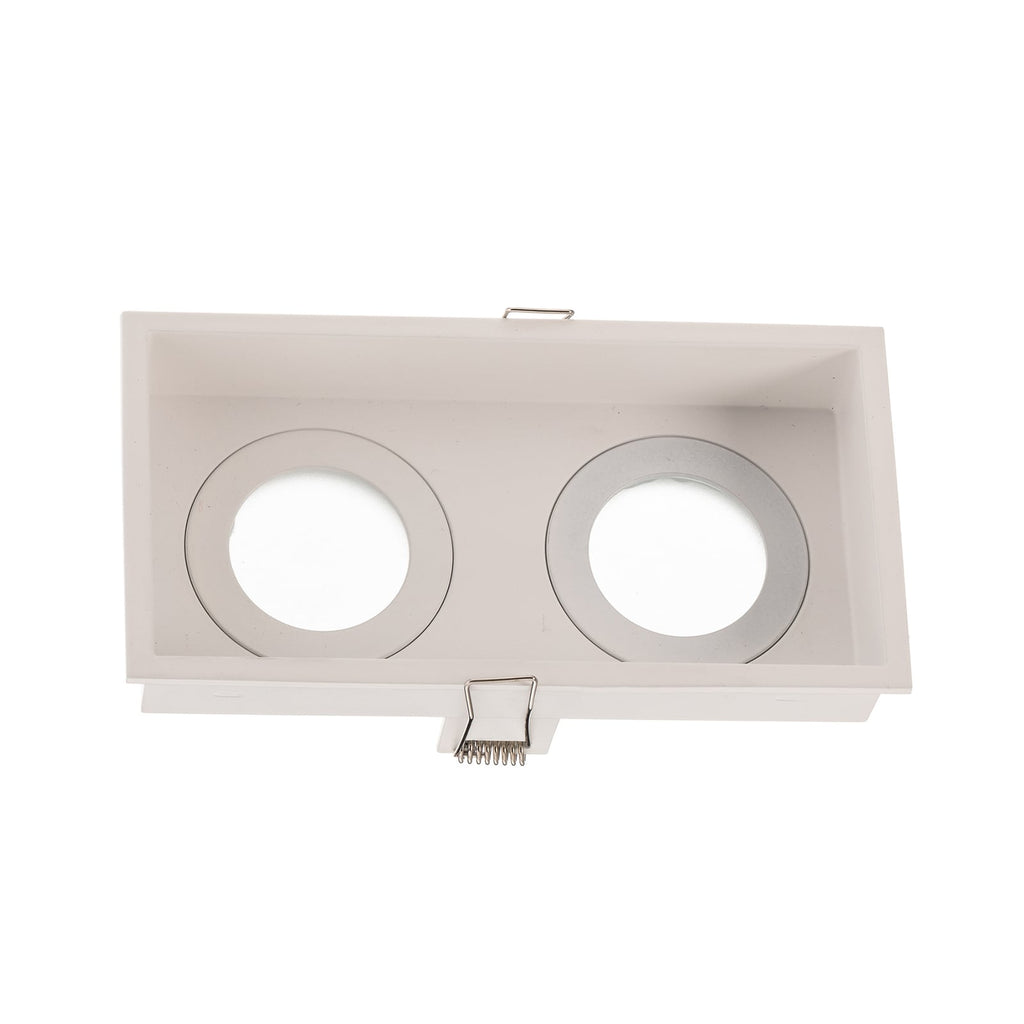 Innbyggingsspot Hyde 2-lys GU10 dimbar hvit IP44 bakside