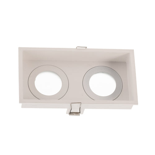 Innbyggingsspot Hyde 2-lys GU10 dimbar hvit IP44 bakside