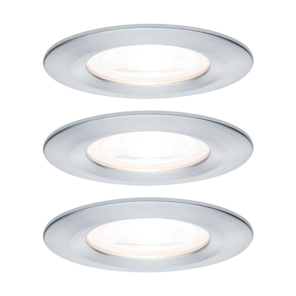 Innbyggingsspot Nova 3-pack dimbar aluminium front