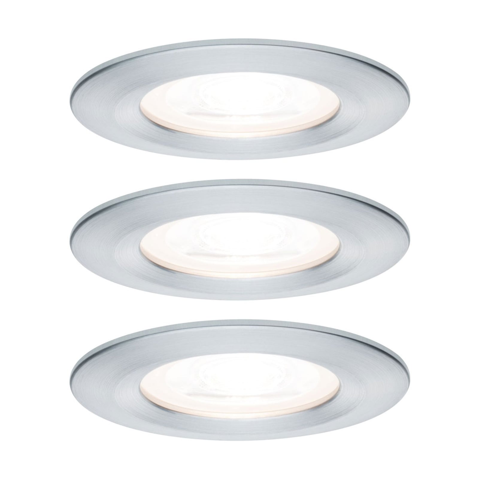 Innbyggingsspot Nova 3-pack dimbar aluminium front