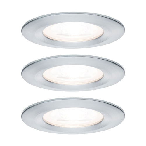 Innbyggingsspot Nova 3-pack dimbar aluminium front
