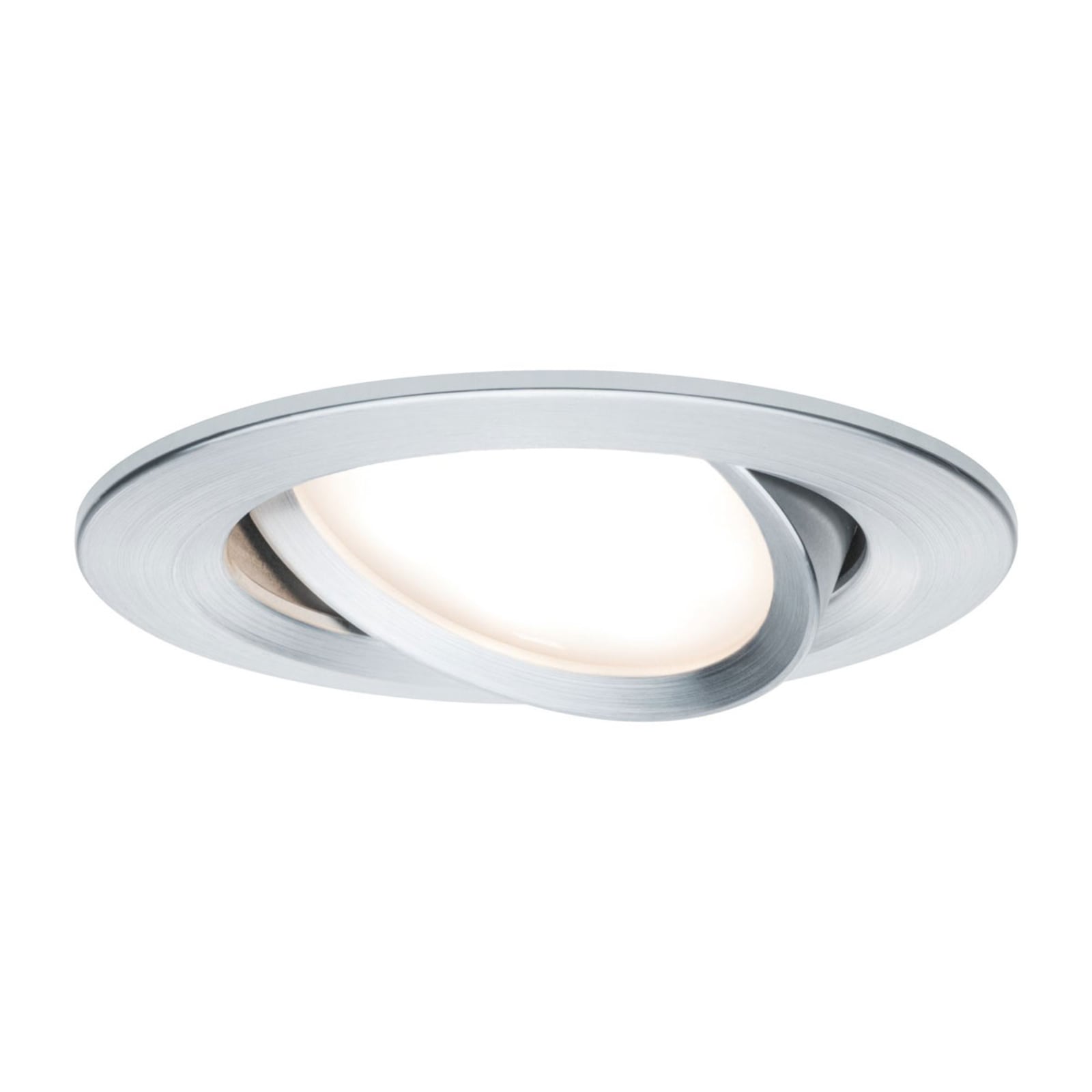 Innbyggingsspot Nova Coin LED dimbar svingbar aluminium Ø8,4 cm forfra