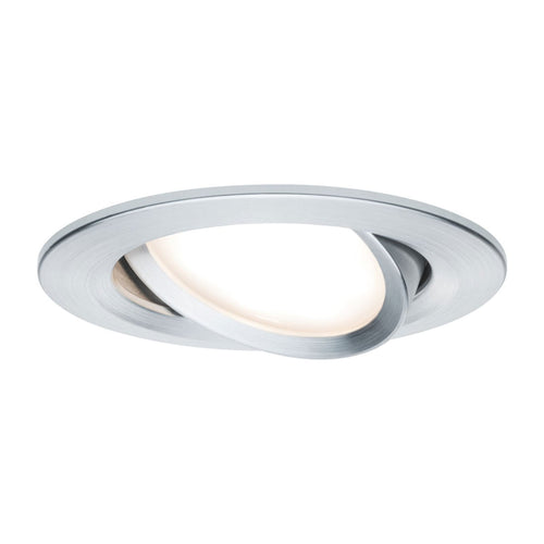 Innbyggingsspot Nova Coin LED dimbar svingbar aluminium Ø8,4 cm forfra