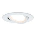 Innbyggingsspot Nova Coin rund svingbar dimbar Ø8,4 cm hvit forfra