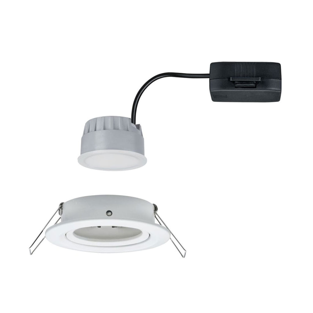 Innbyggingsspot Nova Coin rund svingbar dimbar Ø8,4 cm hvit nærbilde