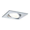 Innbyggingsspot Nova kantet svingbar dimbar GU10 aluminium forfra