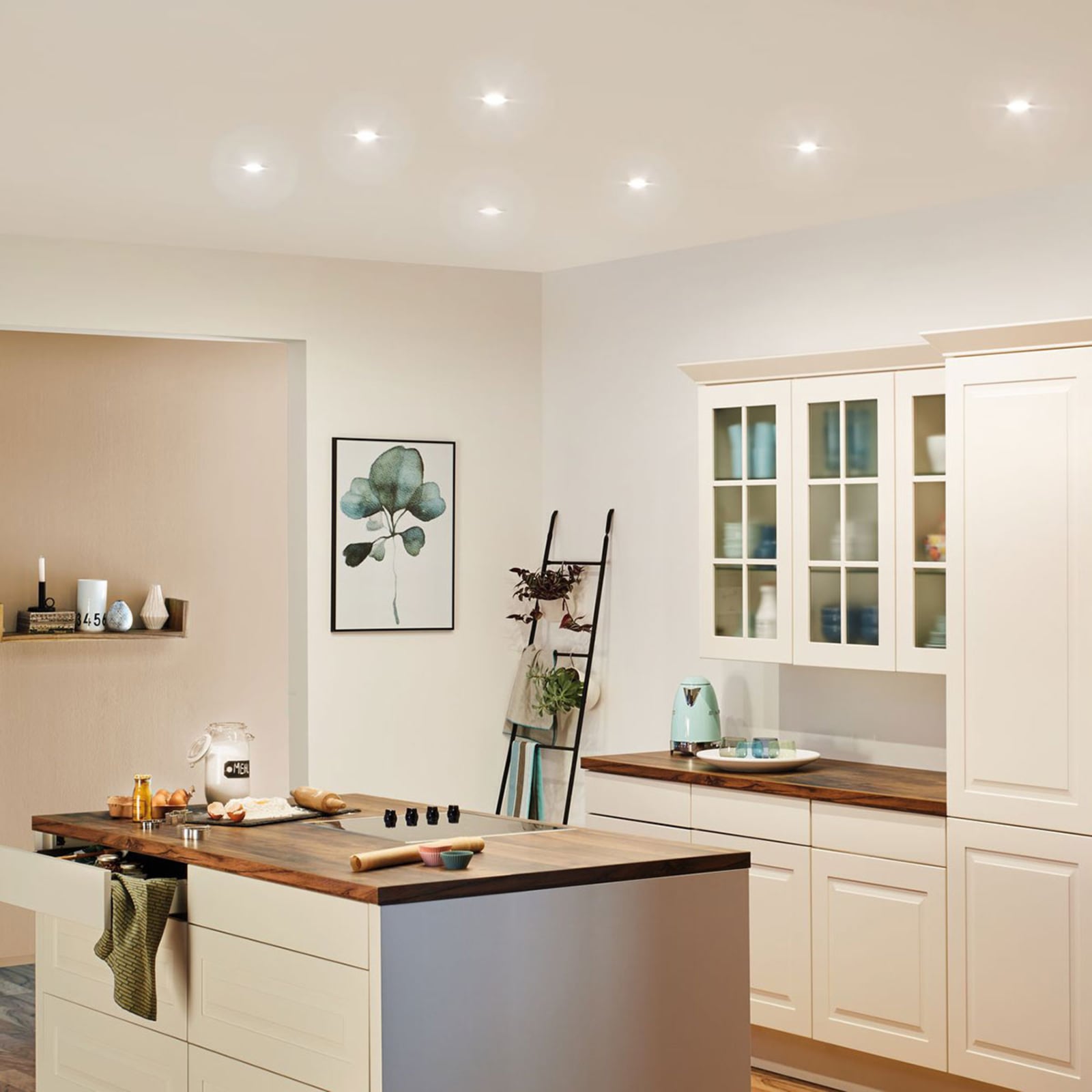 Innbyggingsspot Nova LED svingbar hvit matt 3er sett - Paulmann sideprofil