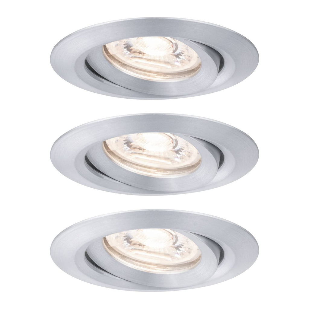 Innbyggingsspot Nova mini 3-pack svingbar aluminium bakside