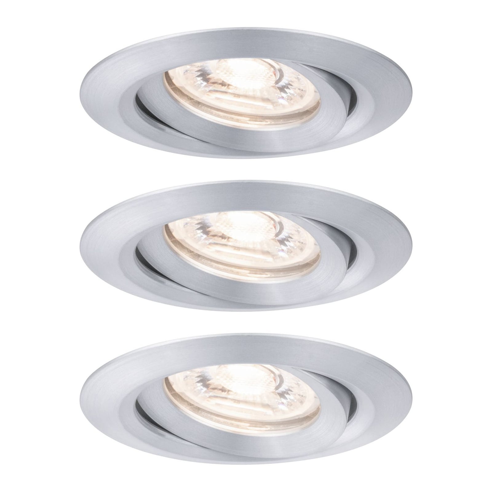 Innbyggingsspot Nova mini 3-pack svingbar aluminium bakside