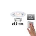 Innbyggingsspot Nova mini Plus LED dimbar svingbar hvit forfra