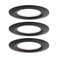 Innbyggingsspot Nova Plus Coin 3-pack svart front