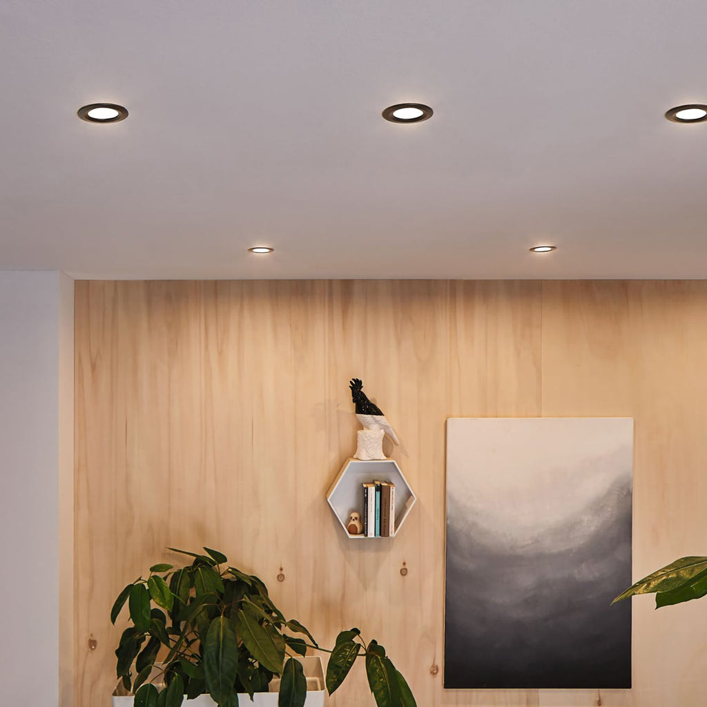 Innbyggingsspot Nova Plus Coin 3-pack svart nærbilde LED